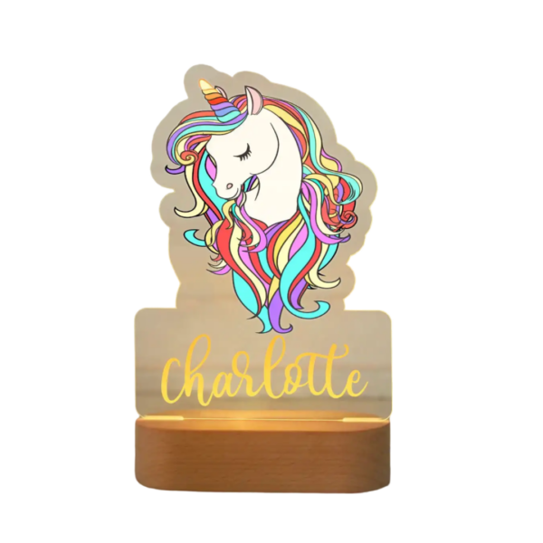 Veilleuse Licorne LED Personnalisable