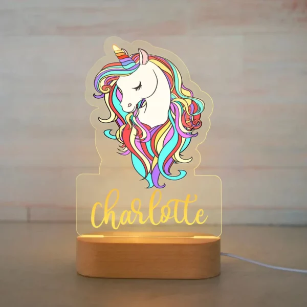Veilleuse Licorne LED Personnalisable – Image 2