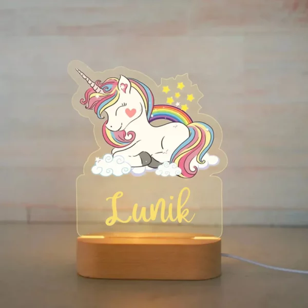Veilleuse Licorne LED Personnalisable – Image 3